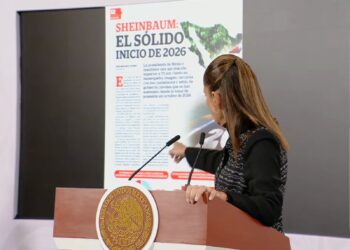 Sheinbaum inicia 2026 con 77.5% de aprobación, según encuesta de Reporte Índigo