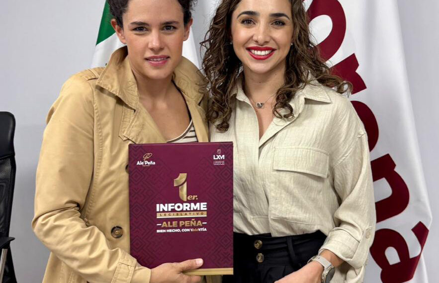 Encabeza Ale Peña entrega de Informe Legislativo a Luisa María Alcalde