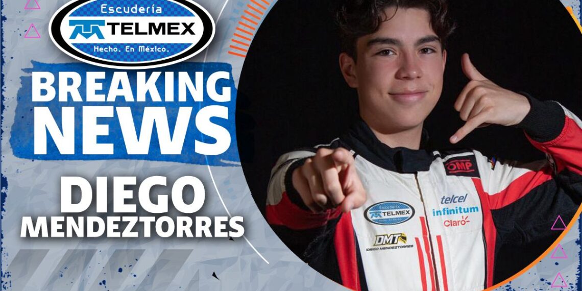 EL JOVEN PILOTO DE 18 AÑOS DIEGO MENDEZTORRES SE SUMA A LA ESCUDERÍA TELMEX TELCEL