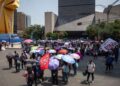 Siguen movilizaciones de la CNTE: bloquean Paseo de la Reforma e instalan plantón en aeropuerto de Oaxaca