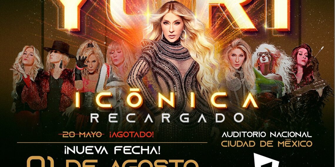 El fenómeno de Yuri continúa: Icónica Recargada Tour llega con una octava fecha al Auditorio Nacional