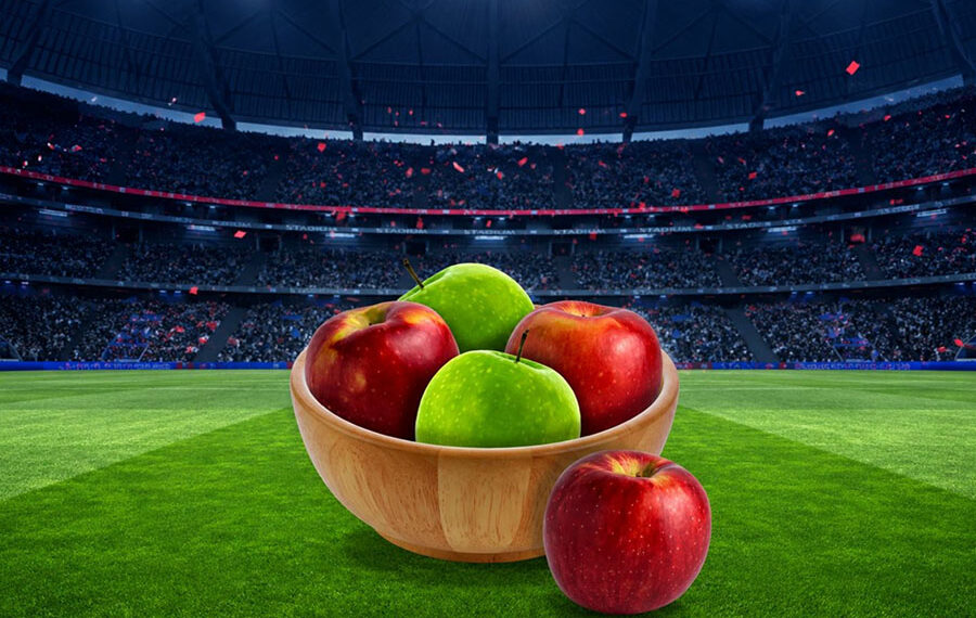 Manzanas: la alineación más fresca y saludable para disfrutar el fútbol