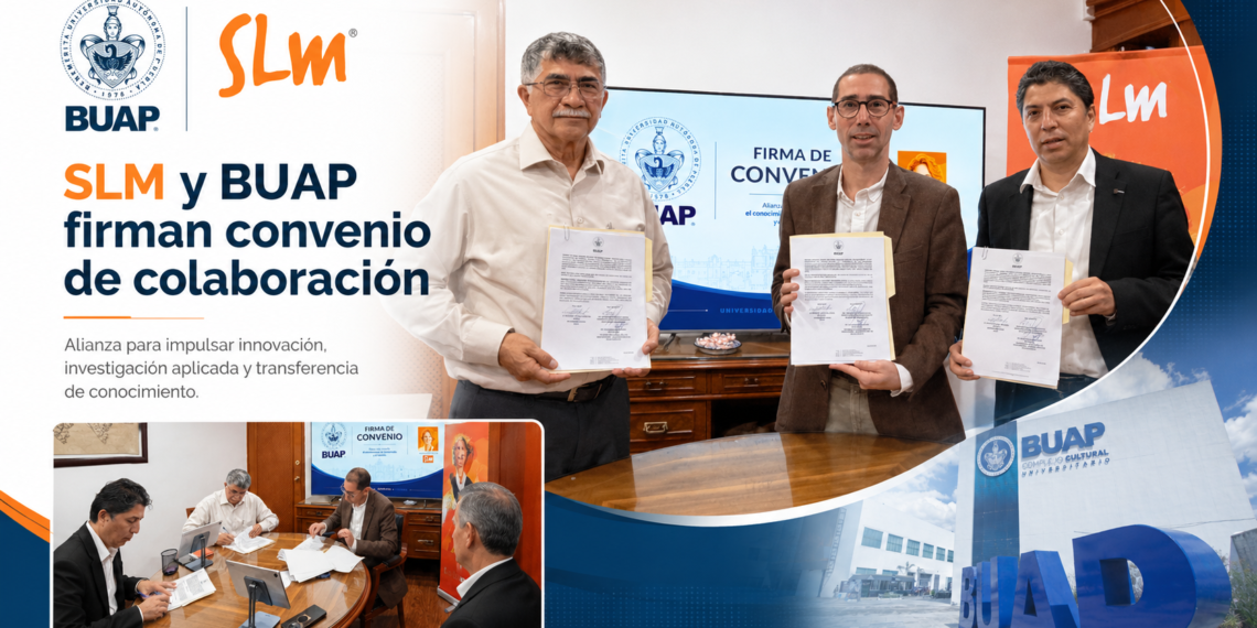 SLM y BUAP firman convenio para impulsar la innovación tecnológica y la investigación aplicada
