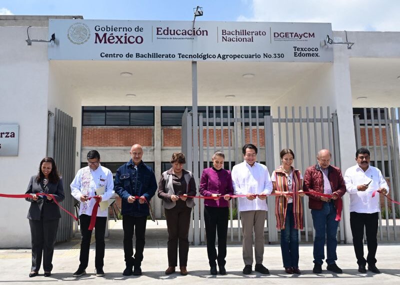 Inaugura presidenta Claudia Sheinbaum Bachillerato Nacional en Texcoco, Edomex