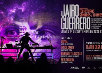 Techxturas Sonoras, de Jairo Guerrero, celebra con un concierto especial una década de diálogo entre la memoria literaria y la música electrónica