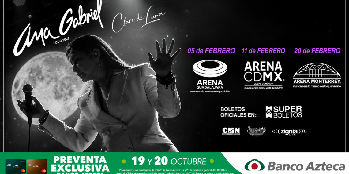 Ana Gabriel regresará a México con su gira Claro de luna 2027