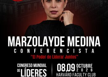 Marzolayde Medina destacó en el Congreso Mundial de Líderes 2026 en Harvard Faculty Club