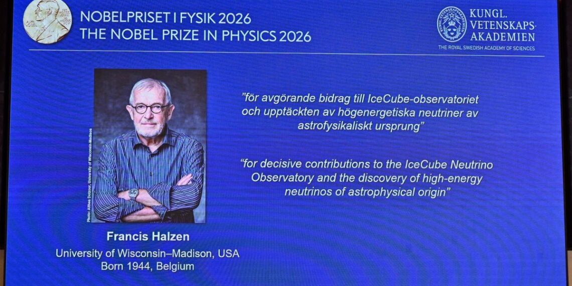 Premio Nobel de Física a Halzen por hallazgo de neutrinos de alta energía de origen astrofísico