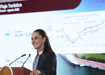 Sheinbaum destaca récord turístico con 67.7 millones de viajeros y una derrama de 24 mil 152 mdd